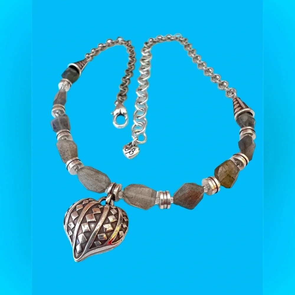Brighton Necklace Green Stones Free Spirit NWT 16 - 19" N339.
